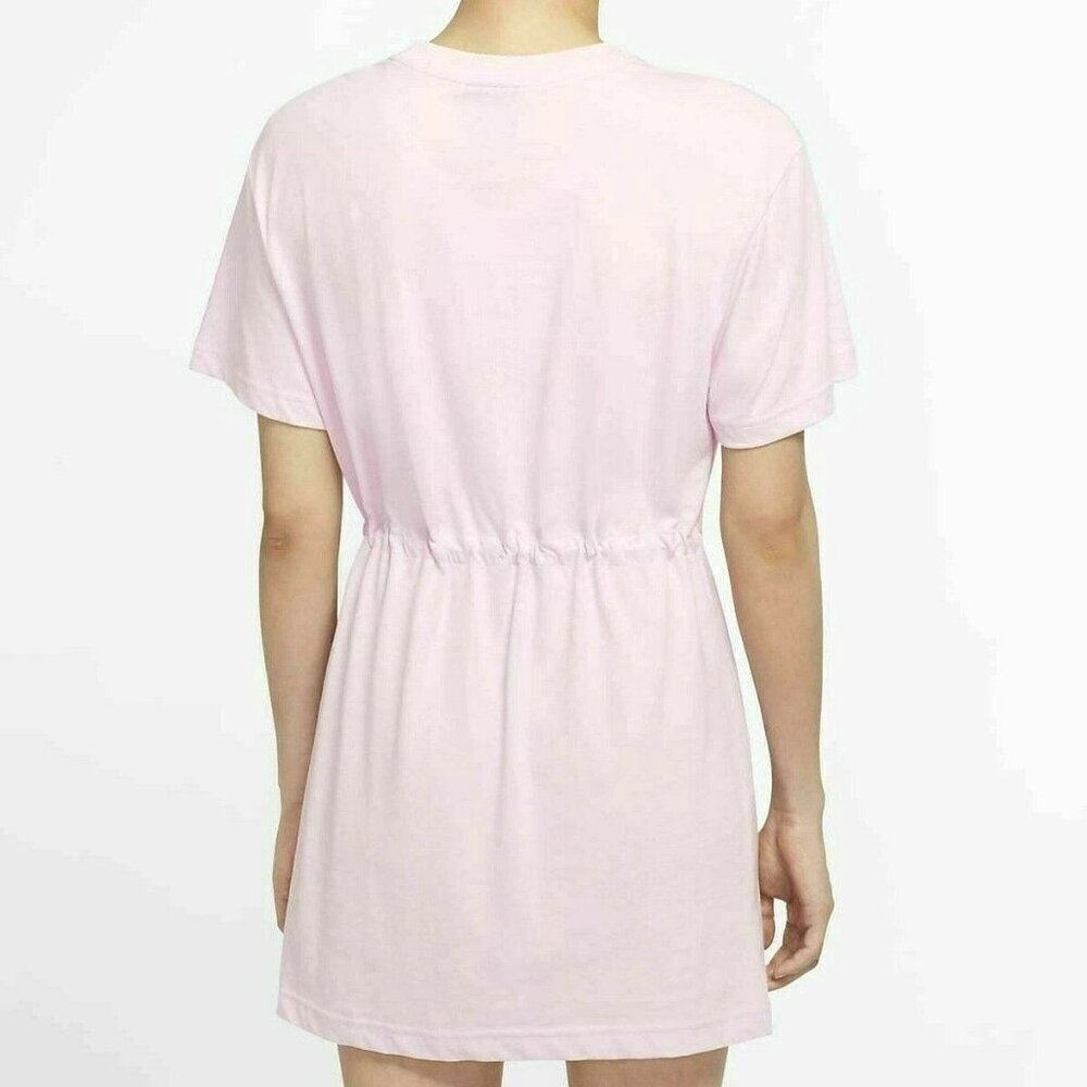 Nike Sportswear Icon Clash Size Small Logo Pink Drawstring Mini Women's Dress - Picture 2 of 8